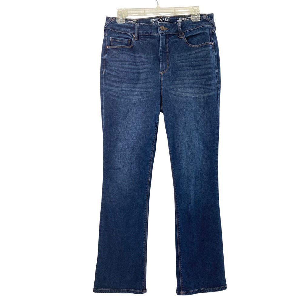 Soundstyle Jeans Women 12 Brooke Boot Cut Mid Rise Comfort Stretch Dark Wash